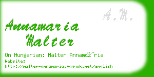 annamaria malter business card